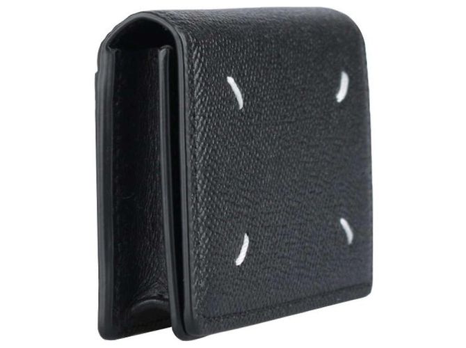 Maison Martin Margiela Porta-cartões dobrado costurado Preto - vista 6