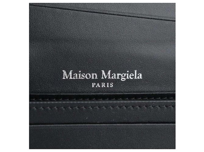 Maison Martin Margiela Porta-cartões dobrado costurado Preto - vista 8