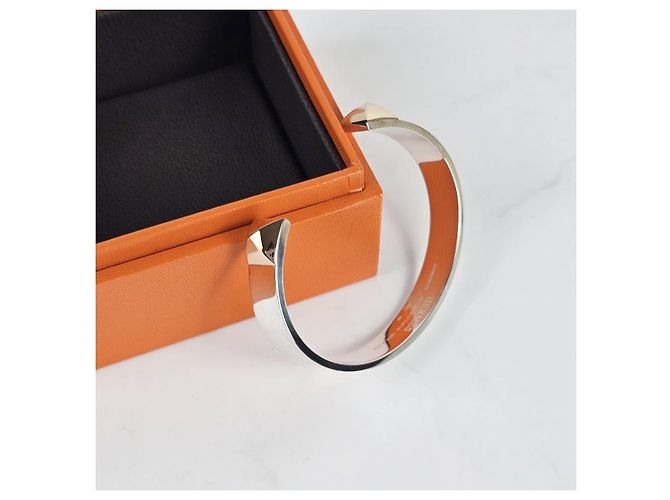 Hermès Bracciale Clou Argento Oro Rosa Bracciale da Donna - vista 11