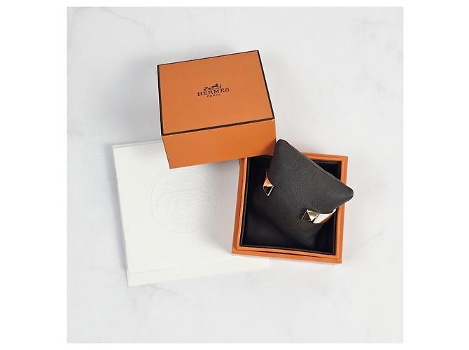 Hermès Bracciale Clou Argento Oro Rosa Bracciale da Donna - vista 13