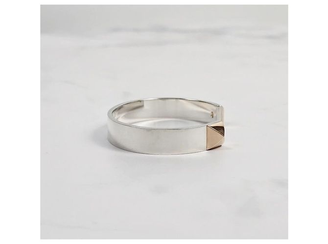 Hermès Bracciale Clou Argento Oro Rosa Bracciale da Donna - vista 6