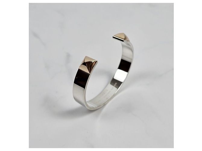 Hermès Bracciale Clou Argento Oro Rosa Bracciale da Donna - vista 9