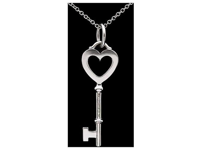 Tiffany & Co Collana Pendente Cuore in Oro Bianco con Diamanti - vista 2
