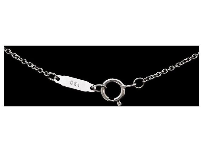Tiffany & Co Collana Pendente Cuore in Oro Bianco con Diamanti - vista 3