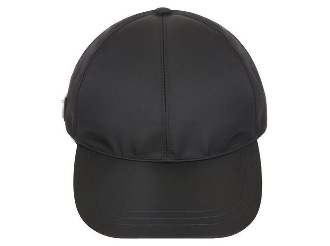 Prada Gorra de béisbol de nylon con logo de triángulo lateral Negro - vista 2