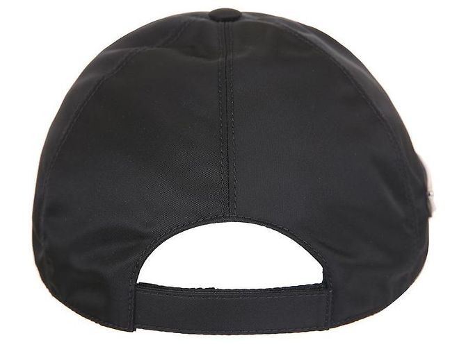 Prada Gorra de béisbol de nylon con logo de triángulo lateral Negro - vista 6
