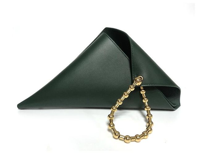 Clutch Triangular de Piel Ligera Bottega Veneta Roja - vista 12