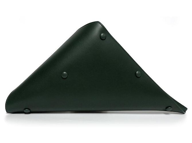 Clutch Triangular de Piel Ligera Bottega Veneta Roja - vista 13