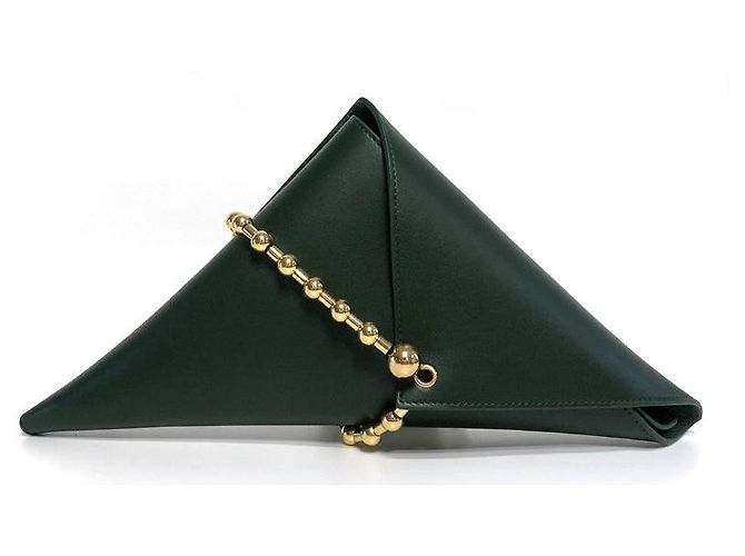 Clutch Triangular de Piel Ligera Bottega Veneta Roja - vista 2