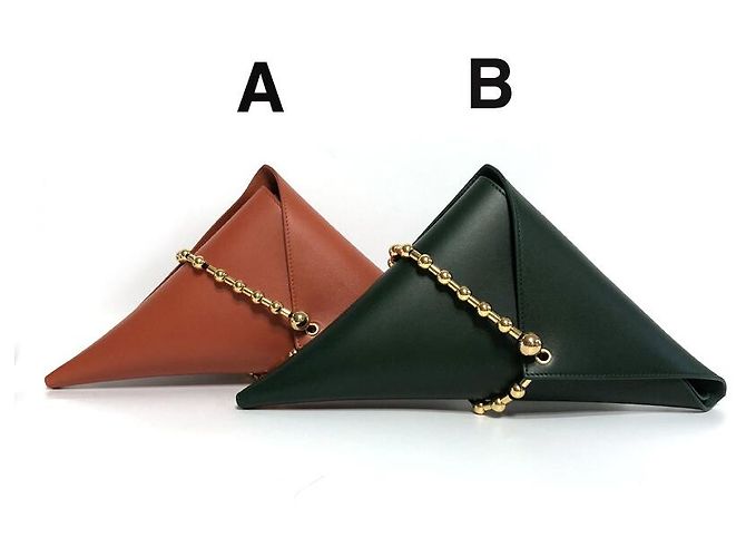 Clutch Triangular de Piel Ligera Bottega Veneta Roja - vista 5