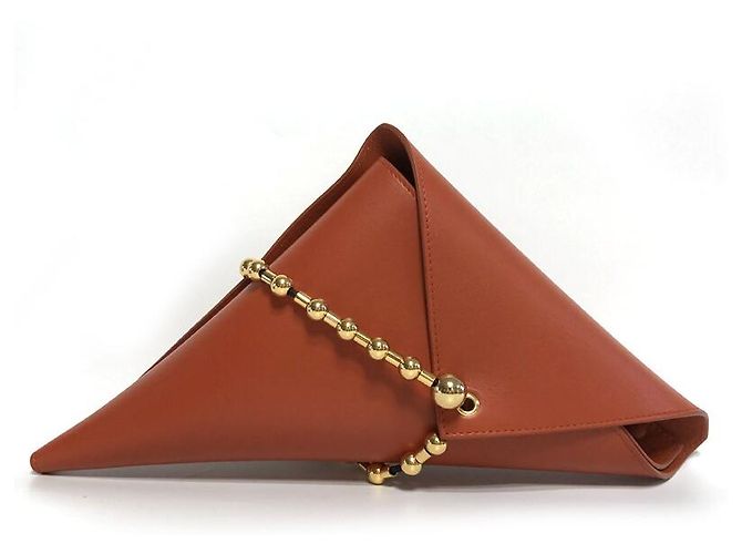 Clutch Triangular de Piel Ligera Bottega Veneta Roja - vista 6