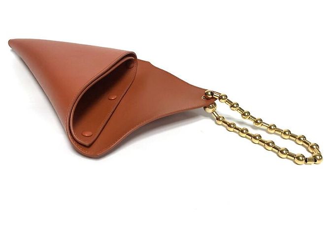 Clutch Triangular de Piel Ligera Bottega Veneta Roja - vista 7