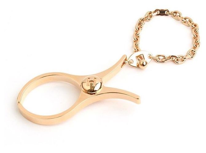 Hermès Chaveiro de ouro rosa e suporte para luvas - vista 2