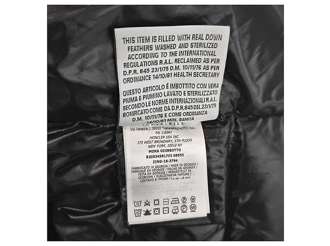 Moncler Maglione lungo imbottito mocha Nero - vista 7