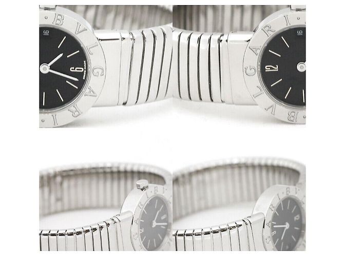 Bulgari Tubogas Stahl schwarzes Zifferblatt - Ansicht 6