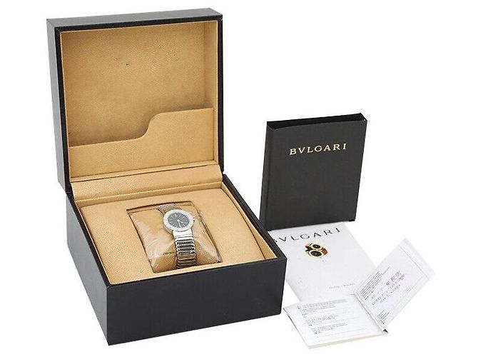 Bulgari Tubogas Stahl schwarzes Zifferblatt - Ansicht 7