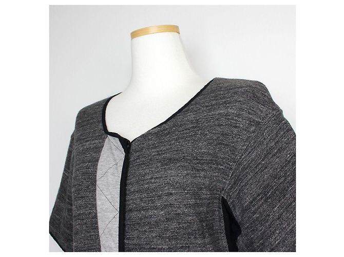 Chloé Vestido de algodón gris Sea de Mélange Castaño - vista 4