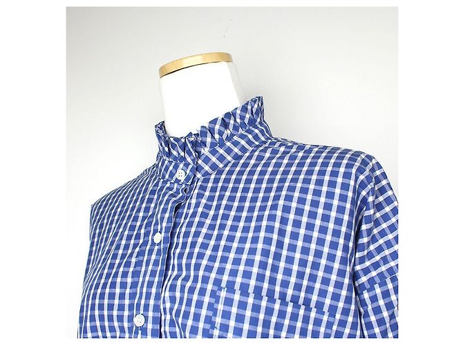 Camicia a quadri blu royal Isabel Marant - vista 4