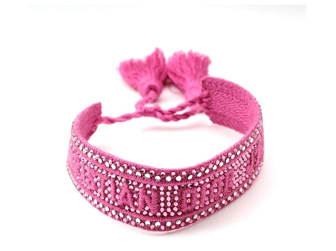 Dior Bracciale con frange di perline rosa magenta - vista 2