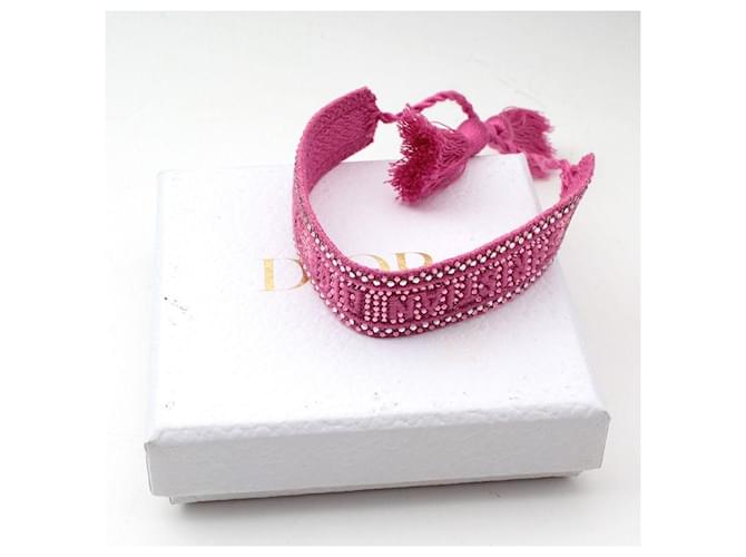 Dior Bracciale con frange di perline rosa magenta - vista 5