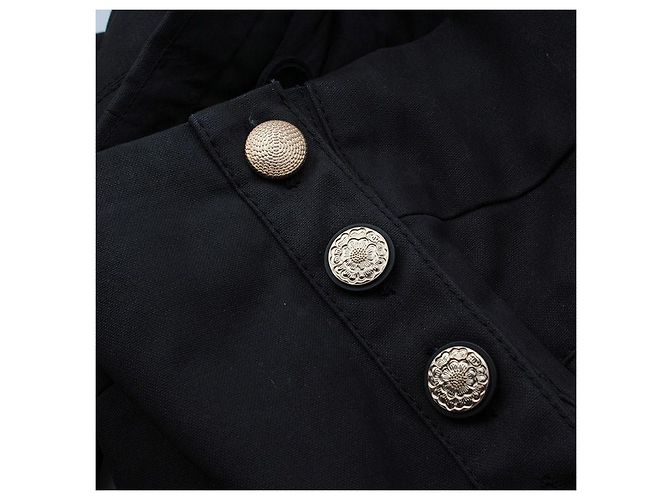 Chanel Pantalones de algodón negros en forma de barril - vista 5