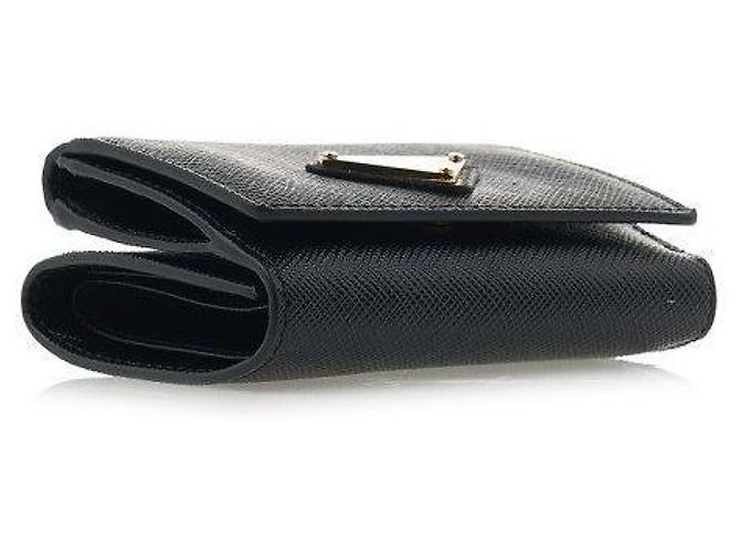 Prada Saffiano Leather Triangle Logo Wallet Black - view 4