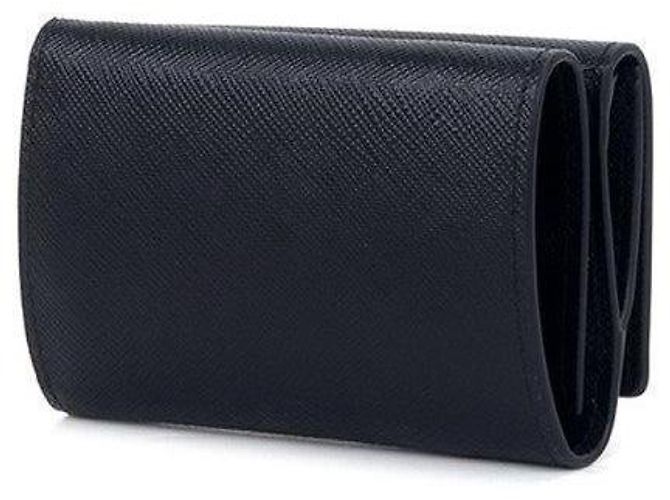 Prada Saffiano Leather Triangle Logo Wallet Black - view 5