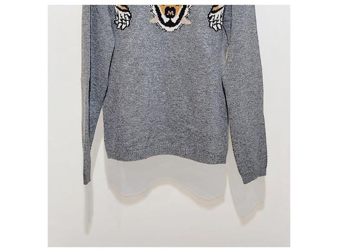 Gucci Tiger-Intarsien-Strickpullover mit langen Ärmeln Braun - Ansicht 5