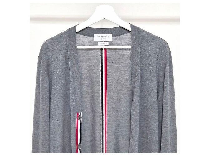 Thom Browne Entspanntes V-Ausschnitt-Cardigan aus Merinowolle Braun - Ansicht 4