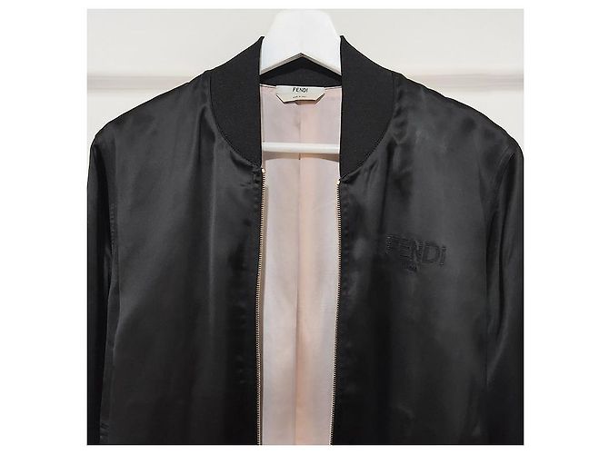 Fendi Rome Bomberjacke Schwarz - Ansicht 4