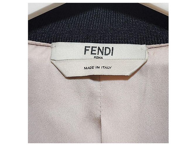 Fendi Rome Bomberjacke Schwarz - Ansicht 7