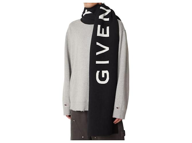Givenchy Cachecol de lã Preto - vista 3