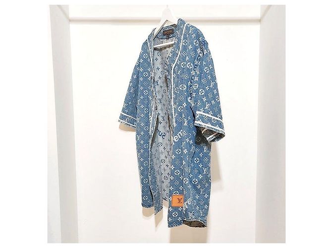 Louis Vuitton Giacca da baseball Supreme Blu - vista 2
