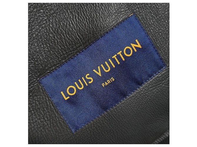 Louis Vuitton Virgil Abloh Monogram Shearling Coat Black - view 6