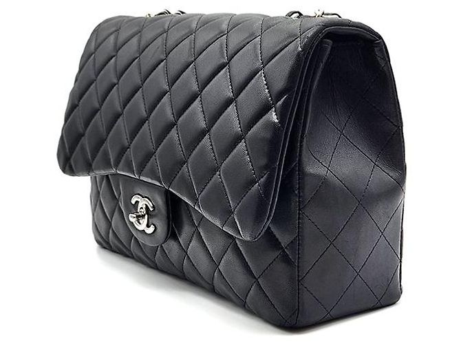 Chanel Jumbo Classico in pelle di agnello Nero - vista 2