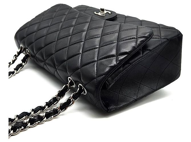 Chanel Jumbo Classico in pelle di agnello Nero - vista 6