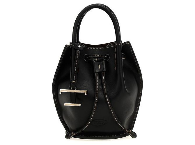 Tod's Buzz Mini Bucket Bag Nero - vista 3