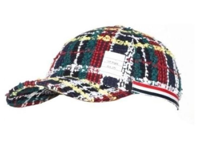 Thom Browne Cappello in tweed tartan da caccia classico Multicolore - vista 4