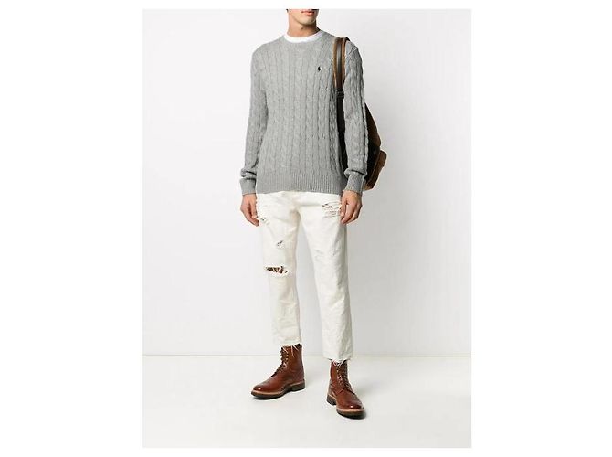 Ralph Lauren Kabelstrick mit Pony-Logo-Stickerei Braun - Ansicht 5