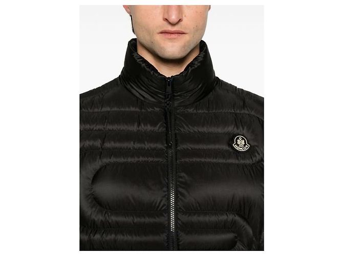 Moncler Emeishan Snake gesteppte Daunenweste Schwarz - Ansicht 8
