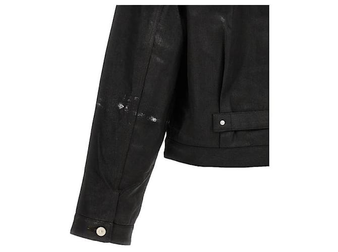 Givenchy Coated Denim Jacket Black - view 7