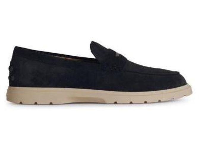 Tod's Mocassino in camoscio Blu - vista 3