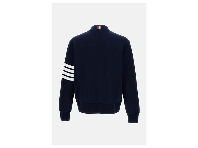 Thom Browne Classic Loopback Bomber Jacket Blue - view 5