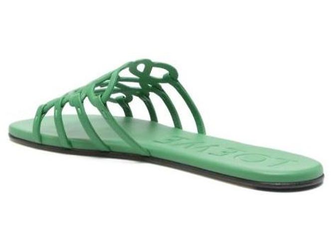 Loewe Slide Anagrama Pétala em Couro Macio de Bezerro Pétala Verde - vista 5