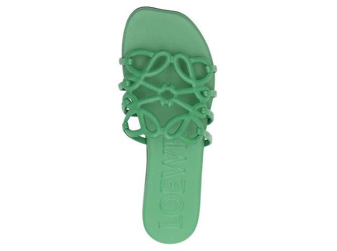 Loewe Slide Anagrama Pétala em Couro Macio de Bezerro Pétala Verde - vista 7