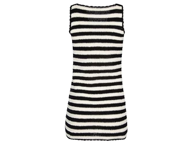 Céline Vestido Mini de Algodón Crocheted Blanco - vista 5