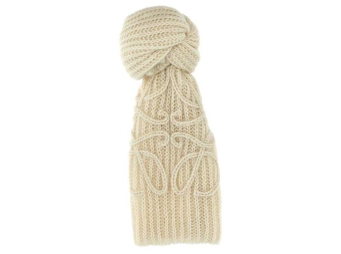 Loewe Sciarpa Anagram in misto mohair Bianco - vista 4