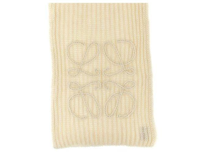 Loewe Sciarpa Anagram in misto mohair Bianco - vista 5