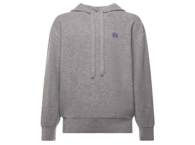 Loewe Hoodie in Lana Anagramma Marrone - vista 4