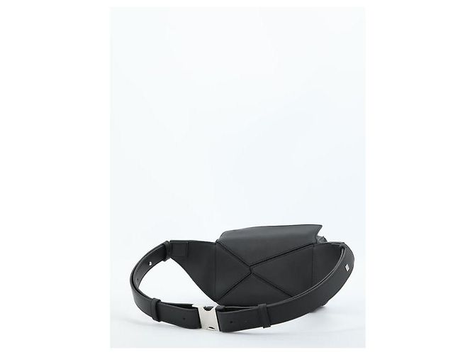 Loewe Mini bumbag Puzzle in pelle di vitello classica Nero - vista 5